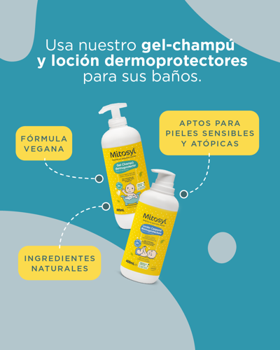 gel-champú y locion dermoprotectora para bebés