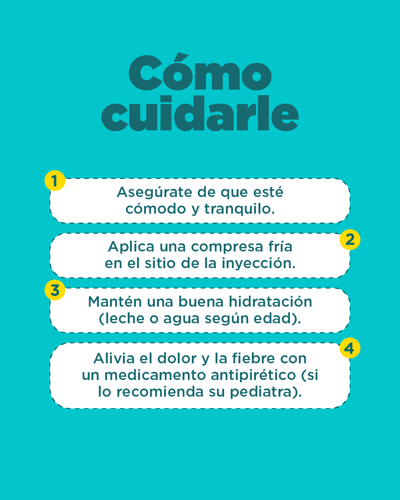 cómo cuidar al bebé tras las vacunas