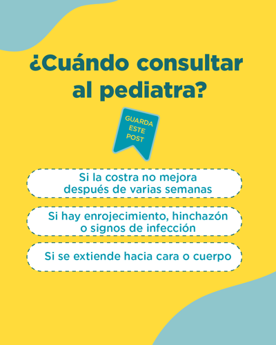 cuándo ir al pediatra por costra láctea