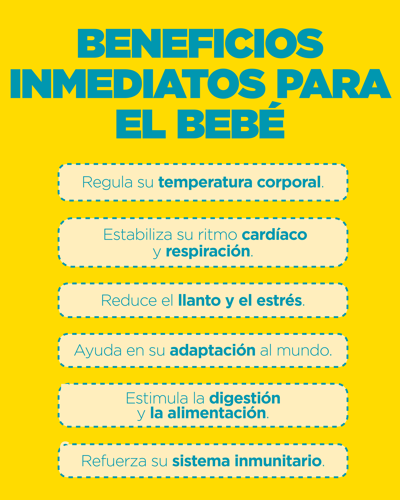 beneficios del piel con piel para el bebé